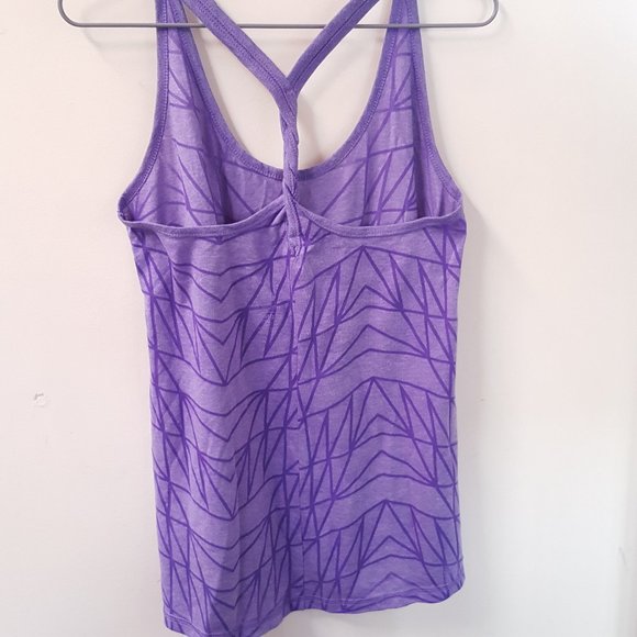 2/$20 Racerback Purple Sheer Top Burnout Pattern - Picture 6 of 13